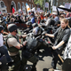 White nationalists, neo-Nazis and members of the ‘alt-right’ clash with counter-protesters as they enter Emancipation Park during the ‘Unite the Right’ rally August 12, 2017 in Charlottesville, Virginia. Image via Getty.
